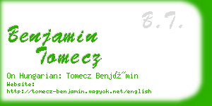 benjamin tomecz business card